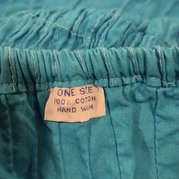 Bright Turquoise Off-Shoulder Embroidered Sundress - Picture 5 of 5